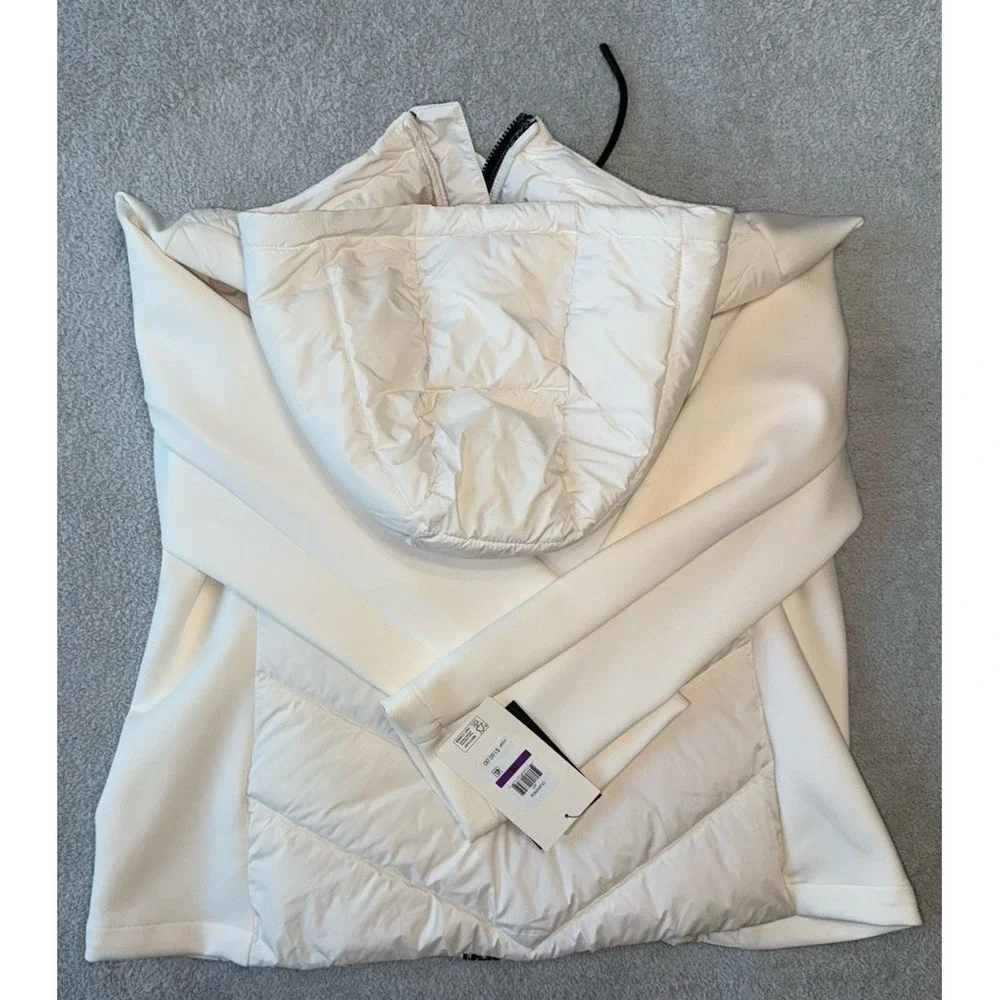 NWT DKNY Women's Hooded Scuba Puffer Coat White‎ Size XXL